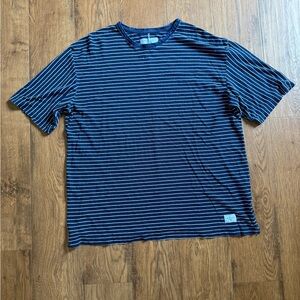 Rag & Bone Men’s T-Shirt Blue Stripped Short Sleeve Mens